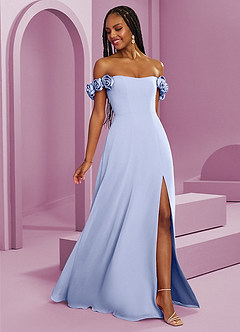 Barbie ♥ Azazie Bridesmaid Dresses Ice A-Line Off the Shoulder Chiffon Convertible Dress image8