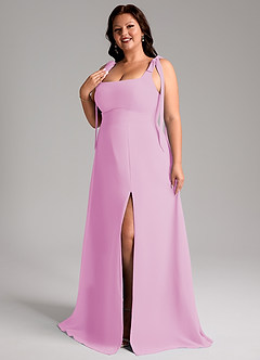 Azazie Debra Bridesmaid Dresses Candy Pink A-Line with Pockets Chiffon Convertible Dress image11