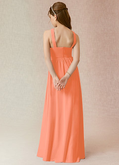 Azazie Jiya Junior Sunset A-Line Pleated Chiffon Dress image2