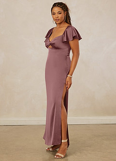 Christian Siriano Bridal for Azazie 1005 Bridesmaid Dresses Vintage Mauve Sheath Sweetheart Neckline Stretch Satin Dress image11