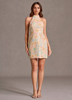 Beatrixa Champagne Mini-jurk image3