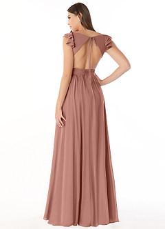 Azazie Kasia Final Sale Dusk A-Line Ruched Chiffon Dress image2