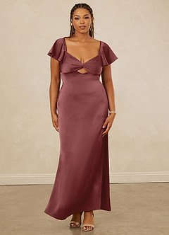 Christian Siriano Bridal for Azazie 1005 Bridesmaid Dresses Amethyst Sheath Sweetheart Neckline Stretch Satin Dress image12