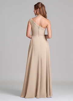 Azazie Melanie Suknie dla druhen Linia A Zza ramienia Szyfon Do ziemi Sukienka image6