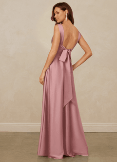 Christian Siriano Bridal for Azazie 1001 Brautjungfernkleider A-Linie Herzausschnitt Stretch-Satin Kleid Altrosa image2