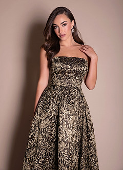 Valeri Ebony Gold Gown image3