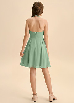 Azazie Kady Junior Matcha A-Line Sweetheart Neckline Chiffon Dress image2
