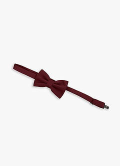 front Boy's Adjustable Stretch Satin Bow Tie