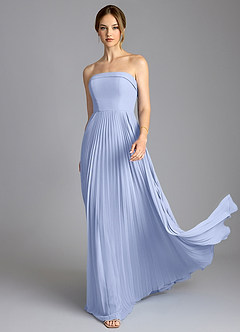Azazie Mariana Bridesmaid Dresses Ice A-Line Strapless Chiffon Dress image3