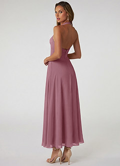 Azazie Tessie Bridesmaid Dresses Vintage Mauve A-Line Pleated Chiffon Dress image2