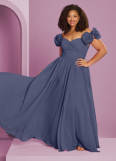 Barbie ♥ Azazie Bridesmaid Dresses Stormy A-Line Off the Shoulder Chiffon Convertible Dress image7