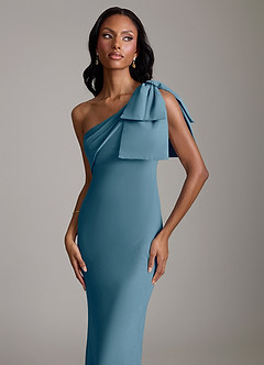 Azazie Yuanna Bridesmaid Dresses Bermuda Mermaid One Shoulder Chiffon Dress image3