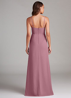 Azazie Maci Bridesmaid Dresses Vintage Mauve Sheath Pleated Chiffon Dress image7