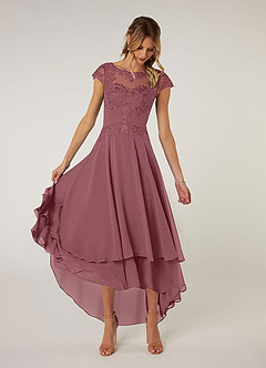 Azazie Shonda Mother of the Bride Dresses Desert Rose Lace Chiffon Dress image1