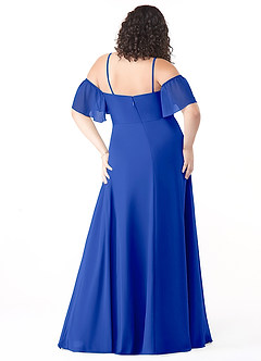 Azazie Sue Bridesmaid Dresses Royal Blue A-Line Off the Shoulder Chiffon Convertible Dress image7