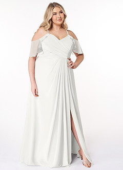 Azazie Dakota Šaty pro družičky A-Line Plisovaný Šifón Délka podlahy Šaty image9