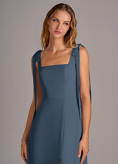 Azazie Debra Bridesmaid Dresses Neptune A-Line with Pockets Chiffon Convertible Dress image7