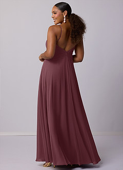 Barbie ♥ Azazie Bridesmaid Dresses Sangria A-Line Chiffon Dress image8