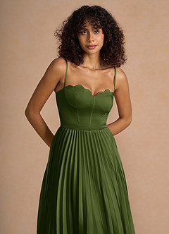 Amélie Olive Green Midi Dress image6