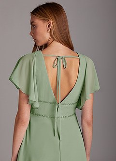 Azazie Kitr Final Sale Black A-Line Ruched Chiffon Dress image6