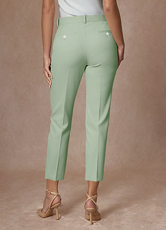 front Whitney Zakurzona Szałwia Kombinezon Ze Spodniami Typu Cropped Ze Stretchem I Strukturą