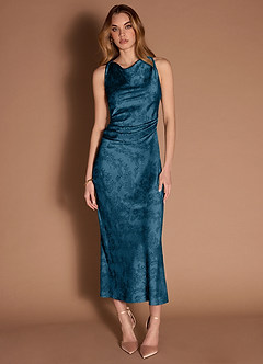 Gelina Navy Black Maxi Dress image3
