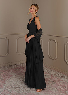 Azazie Kris Mother of the Bride Dresses A-Line Sequins Chiffon Floor-Length Dress image3