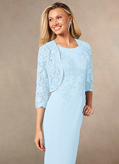 front Azazie Ainsling Lace Wrap