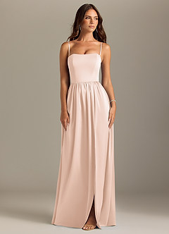 Azazie Calianna Bridesmaid Dresses Blushing Pink A-Line Off the Shoulder Stretch Satin Convertible Dress image8