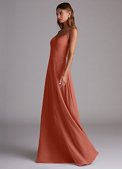 Azazie Marley Bridesmaid Dresses Clay A-Line Off the Shoulder Chiffon Convertible Dress image6