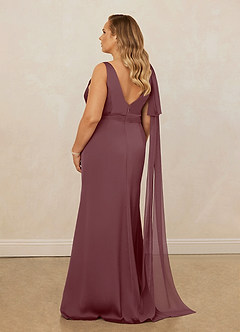 Christian Siriano Bridal for Azazie 1011 Bridesmaid Dresses Sangria Mermaid Bow Stretch Satin Dress image12