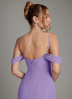 Azazie Karmela Bridesmaid Dresses Tahiti A-Line Off the Shoulder Chiffon Dress image6
