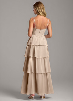 Azazie Alanna Bridesmaid Dresses Taupe A-Line Sweetheart Neckline Chiffon Dress image7