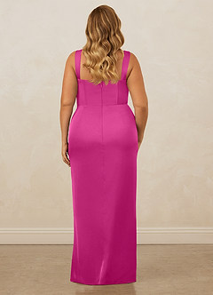 Christian Siriano Bridal for Azazie 1017 Bridesmaid Dresses Fuchsia Sheath Sweetheart Neckline Stretch Satin Dress image11