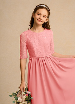 Azazie Pippin Junior Formal Flower Girl Klänningar Klä A-Line i Spets image3