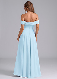 Azazie Almina Venta Final Vestido de Azul Cielo de Gasa de Corte en A Convertible con Vestidos sin tirantes image2