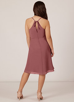 Azazie Doll Junior Amethyst A-Line Bow Chiffon Dress image2