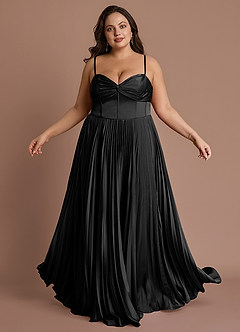 Styla Black Pleated Maxi Dress image6