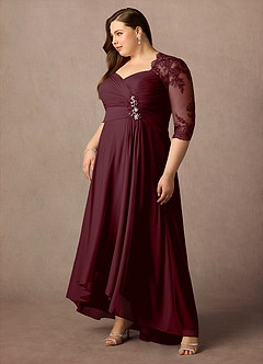 Azazie Anne Mother of the Bride Dresses Cabernet Sheath Sweetheart Sequins Lace Dress image14