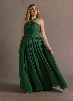Blanca Emerald Green Halter Maxi Dress image7