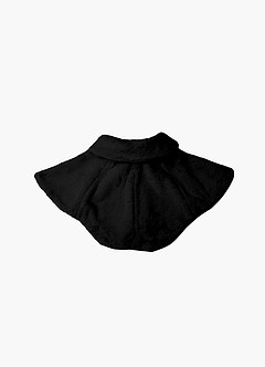 front Flower Girl Faux Fur Collared Cape