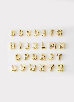 front Personalized Bubble Name Letter Necklace