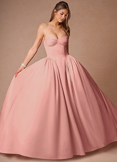 Vestido Rubor Rosa Largo Relana image4