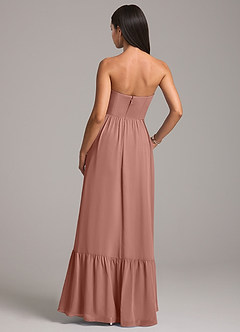 Azazie Kailee Bridesmaid Dresses Cedar Rose A-Line with Pockets Chiffon Dress image6