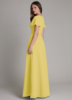 Azazie Kaya Final Sale Sky Blue A-Line Pleated Chiffon Dress image2