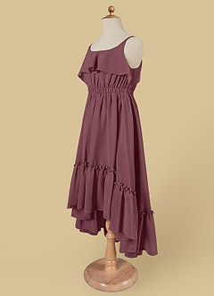 Azazie Karmen Flower Girl Dresses Sangria A-Line Ruched Chiffon Dress image8