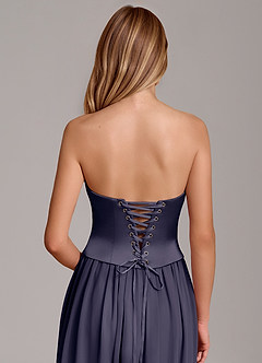 Azazie Cadence Suknie dla druhen Linia A Gorset Satyna elastyczna Do ziemi Sukienka image6