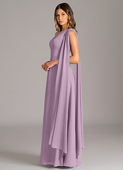 Azazie Tella Bridesmaid Dresses Wisteria A-Line One Shoulder Chiffon Dress image5