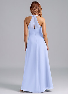 Azazie Dorota Bridesmaid Dresses Lavender A-Line Pleated Chiffon Dress image2