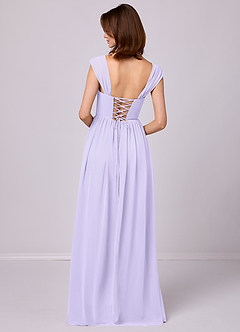 Barbie ♥ Azazie Bridesmaid Dresses Lilac A-Line Corset Chiffon Dress image6